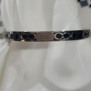 Coach Logo Silver Bangle